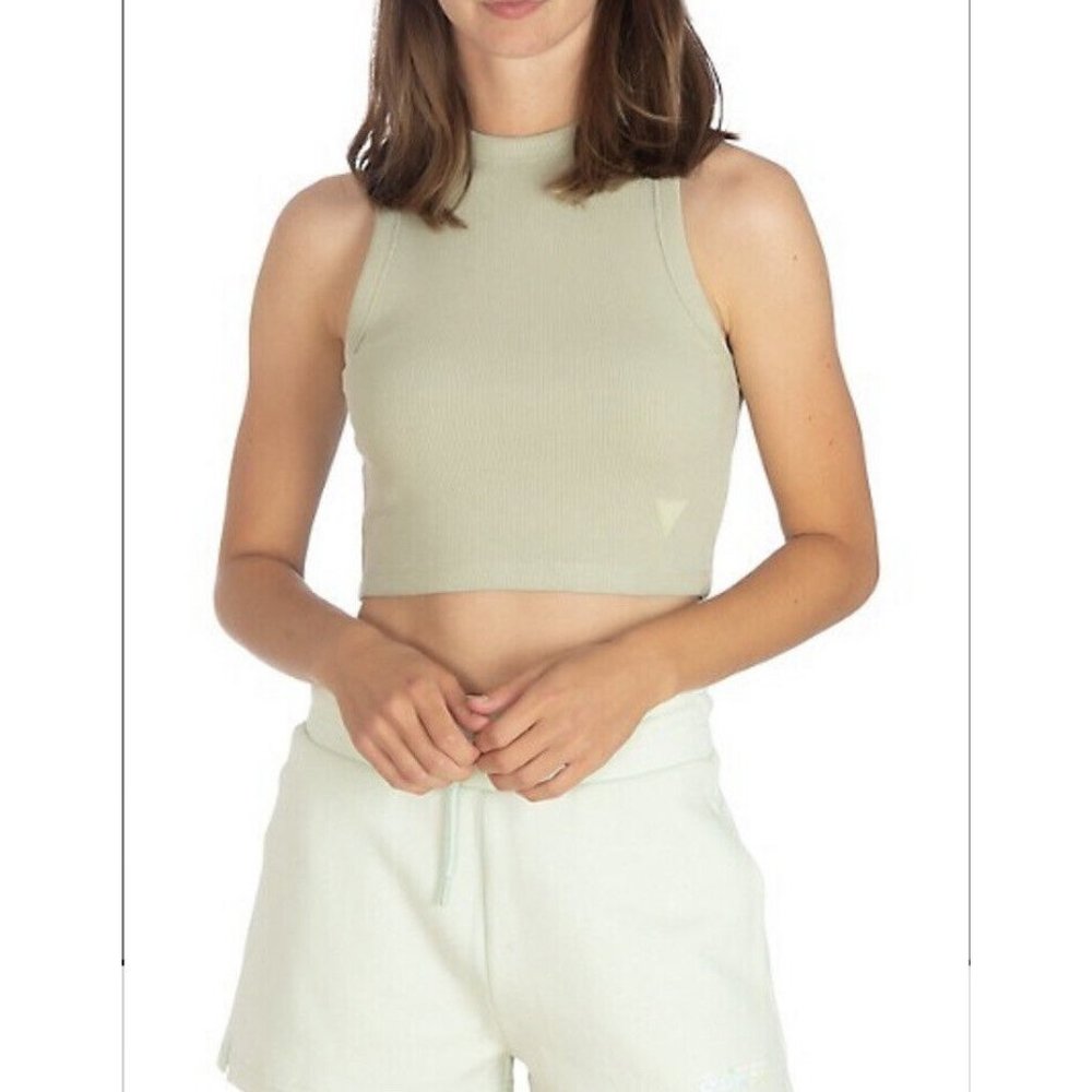 Guess Edie cropped tank top light matcha M